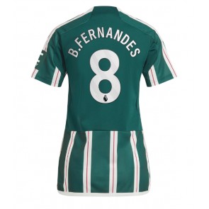 Manchester United Bruno Fernandes #8 Bortatröja Kvinnor 2023-24 Kortärmad